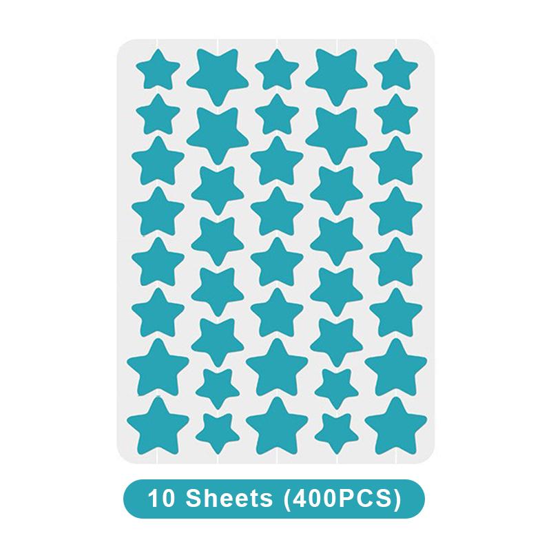 200/400PCS Colorful Combination Acne Patches Star Heart Type Pimple Sticker PE Facial Concealer Acne Marks Cover Patches