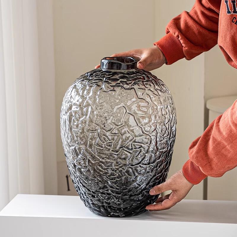 Modern Hammered Bell Glass Flower Vase