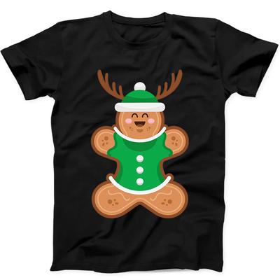 Weihnachtslebkuchen Rentier Elf Bestseller Lustiges Geschenk T-Shirt Schwarz 140