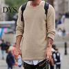 Winter Sweater Men's Solid Color Knitted Loose Pullover Thermal Men for Autumn Long