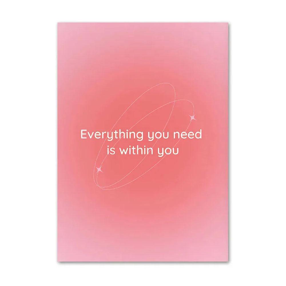 Pink Flower Letter Posters Canvas Painting Modern Love Heart Round Shape Pictures Prints Wall Art for Living Room Decor Unframed
