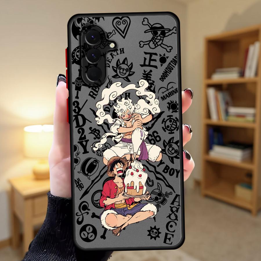 Capa para Celular Anime One Piece Luffy Zoro para Samsung Galaxy A54 A34 A36 A35 A53 A16 A15 A17 A52 A56 A55 A14 A23 A52S A72 A73