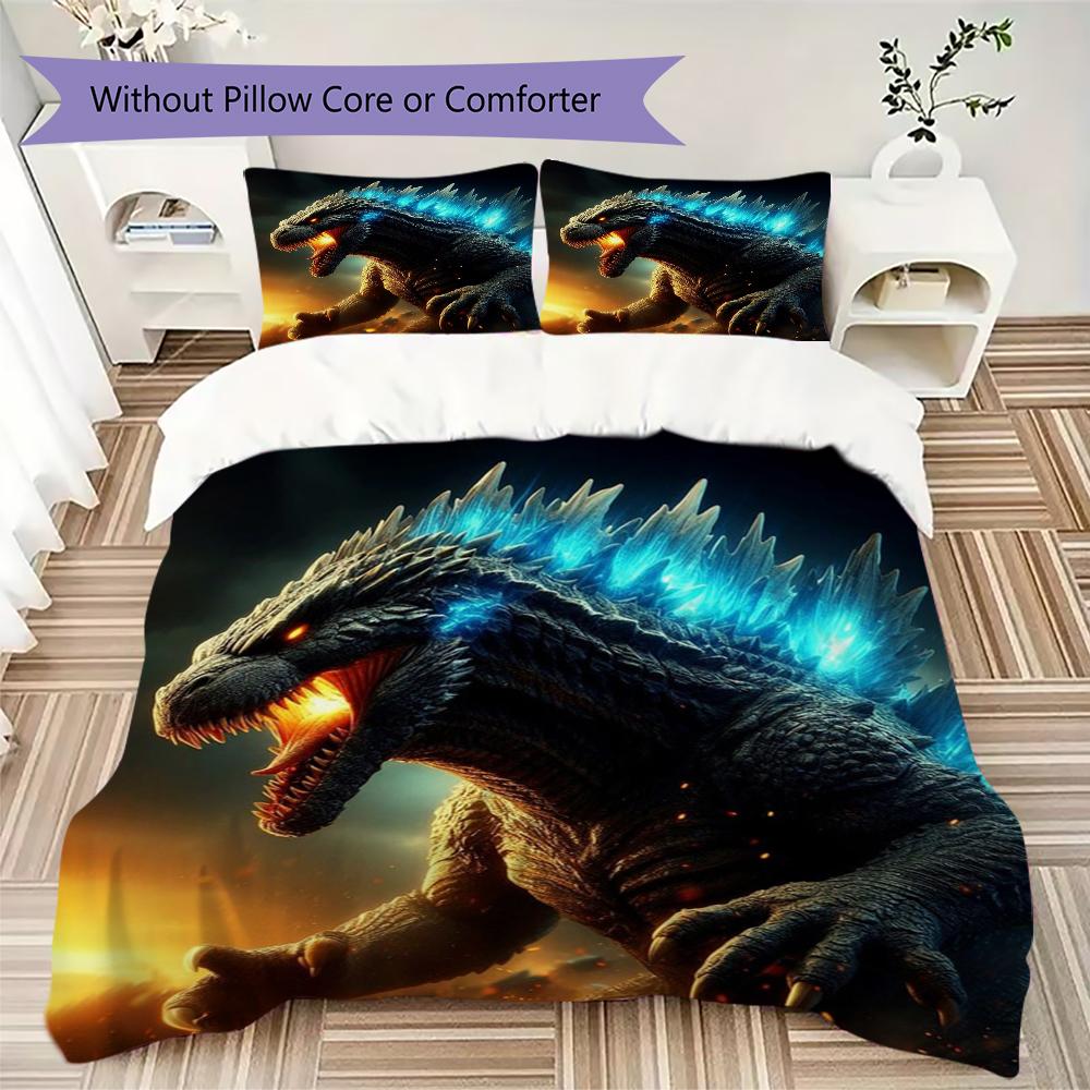 Giant Monster City Attack Bedding Without Core 1 Duvet Cover 2 Pillowcase Without Core Christmas Birthday Gift Bedding Set