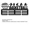 Wall Mounted Medal Display Hanger Metal Basketball Holder, Rack, Awards Rack Room Decor, Backpack Holder for Teen Bedroom 3 Lines Design, Holds