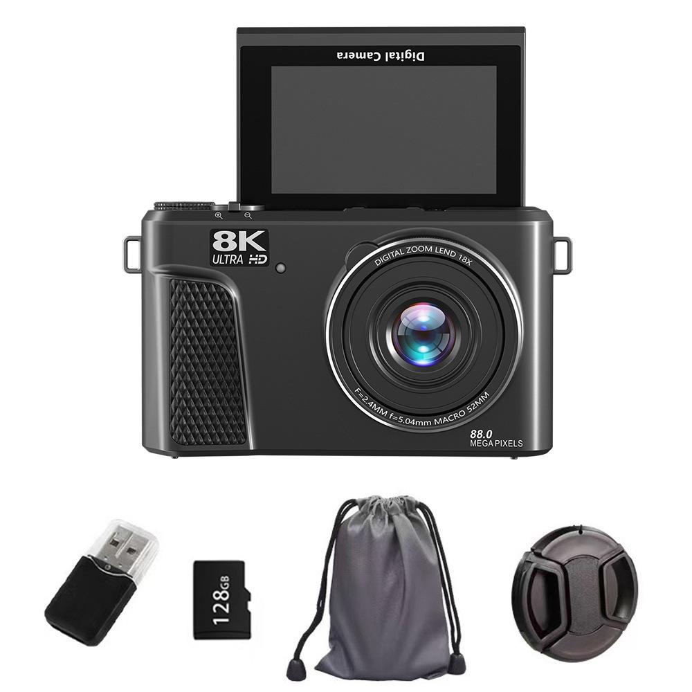 WD300 8K Mirrorless Digital Camera with High Pixels, Flip Screen & WiFi for Mobile Uploads - Perfect for Students and Party Scenes