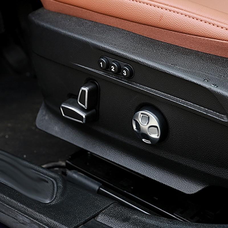 6Pcs ABS Seat Adjustment Button Cover Trim For Alfa Romeo Giulia Stelvio 2017 2018   Auto Accessories