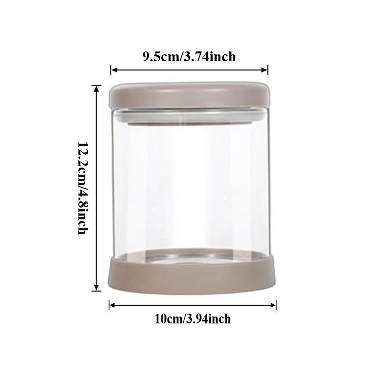 1 Stück Glasversiegelter Aufbewahrungsbehälter für Lebensmittel Hitzebeständig Küchenzubehör Mehrzweck-Teedosen Lagerung für Getreide Kaffeebohnen