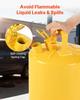 Safety Can, 19 L Type I Yellow Safety Can for Diesel with Stainless Steel Flame Arrester, Self-Closing Lid, and PE Funnel, Carbon Steel Flammable Fuel