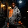 Men's Halloween Printed Long Sleeve Pullover Hoodie