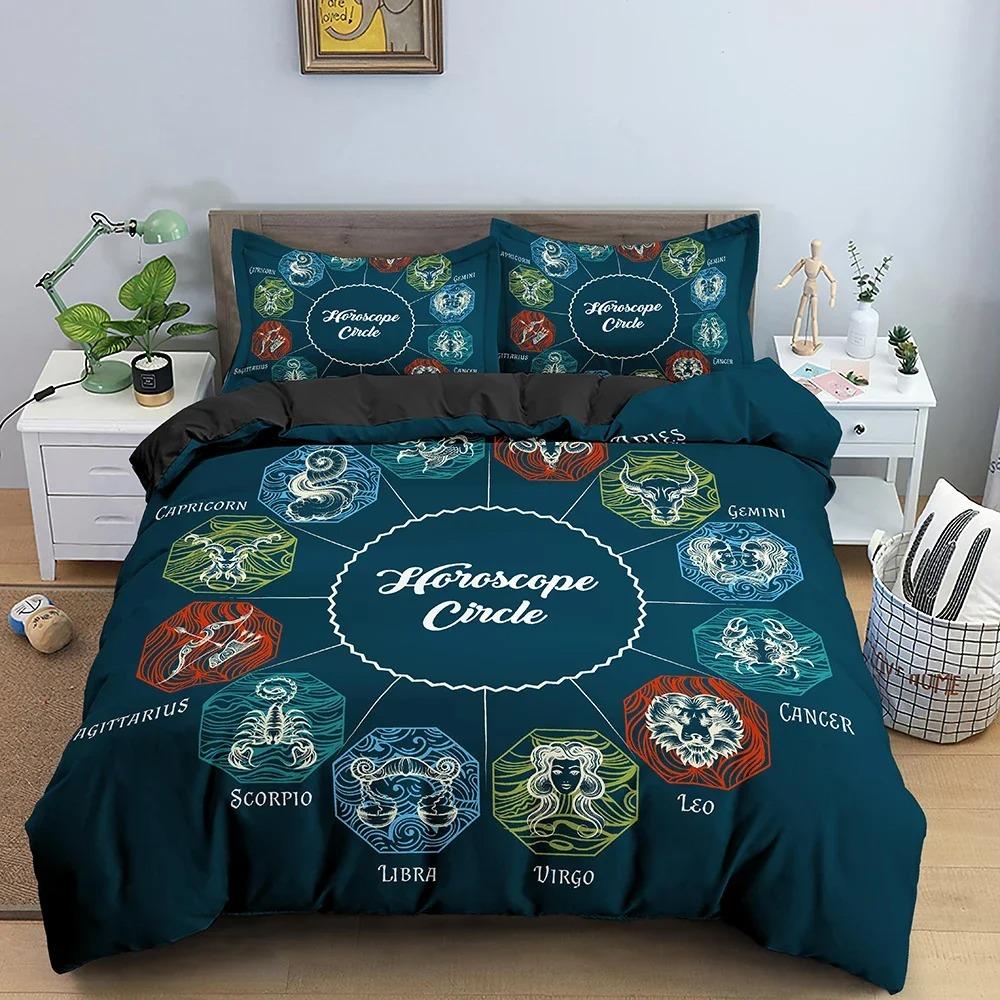 Psychedelic Duvet Cover Constellation Bedding Set For Bedroom Astrological Comforter Quilt Covers USEUAU Single Double
