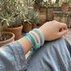 Stapelbares Acrylarmbänder Set Armband Gebogenes Röhrenarmband Vintage Geometrische Armbänder Sommer