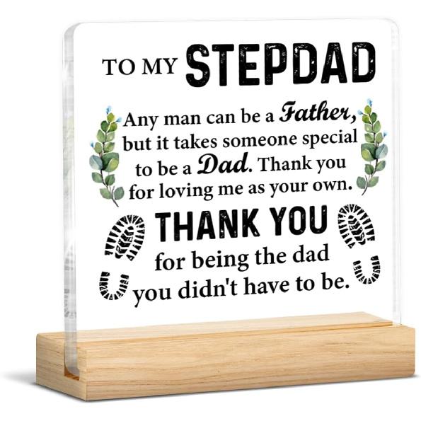 Dad Gift From Daughter, Gifts for Father Fathers Day Birthday, Dad Clear Acrylic Desk Decorative Sign Home Office Desk Decor