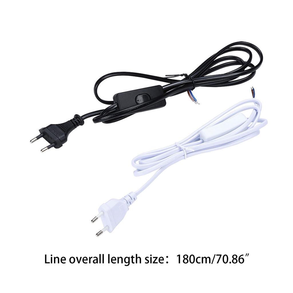 LED Tube Light Power Extension Cord with On/Off Switch Replacement EU Plug LED Wire Connector Power Cord 6FT/1.8M