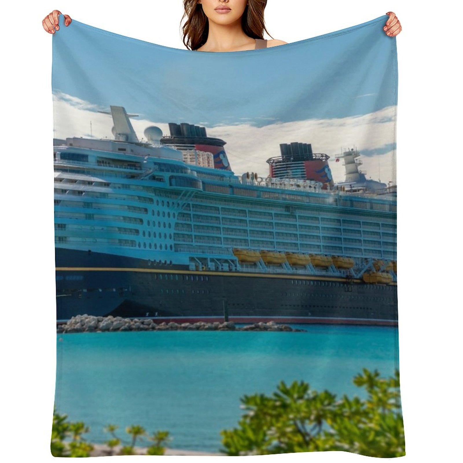 

DCL s Fantasy at Castaway Cay, Bahamas Throw Blanket Soft Big Thermals For Travel Plaid on the sofa Quilt Blankets 30x40in