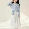 Girls' Sweet Set - Spring/Autumn Children's Fashion Long-Sleeved Top and Half-Dress Set
