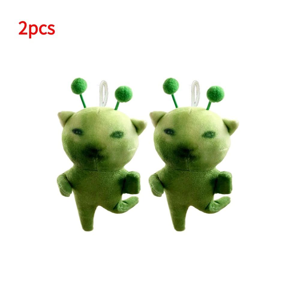 Green Alien Cat Plush Toy Stuffed Animal, Creative Ugly Cute Plushie Keychain For Gifts Green Alien Cat Plush Toy Stuffed Animal