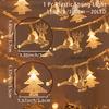 Christmas Tree Snowflake LED String Lights Banner Christmas Decoration 2025 for Home Navidad Xmas Tree Decor Fairy Light Pendant