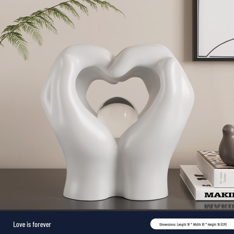 

Nordic Minimalist Resin Heart Ornaments for Home Decor