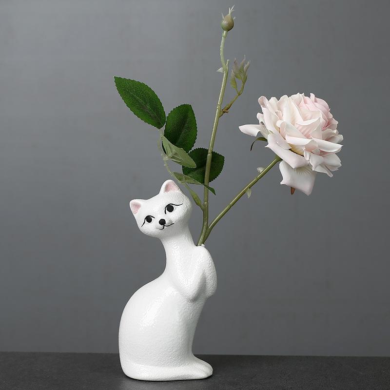 Nordic Style Simulated Flower Ceramic Vase Creative Desktop Decoration Flower Device