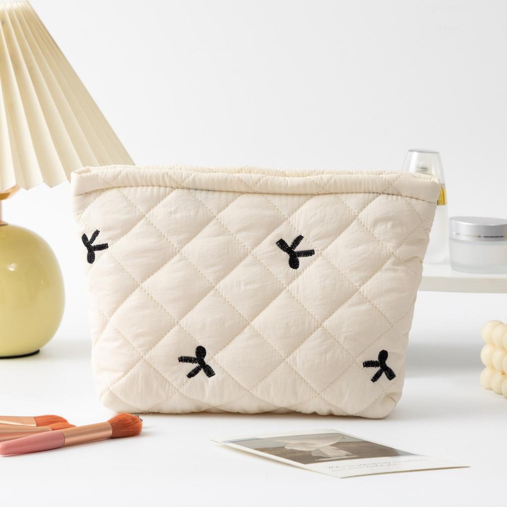 Corduroy Colourful Striped Women Cosmetic Bag Large Small Makeup Storage Bag Travel Organizer Zipper Drawstring Wash Bag Pouch