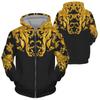 Neue Set 3D Druck Mode Persönlichkeit Kreative Mens Zipper Mit Kapuze Anzüge Casual Sweatshirt Jogginghose Zwei Stück Sets Trainingsanzüge