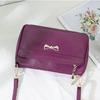 Popular Simple Female Daily Bag Daily Shopping Multi-Layer Money Purse Solid Color Pu Litchi Pattern Shoulder Crossbody Bags Quality