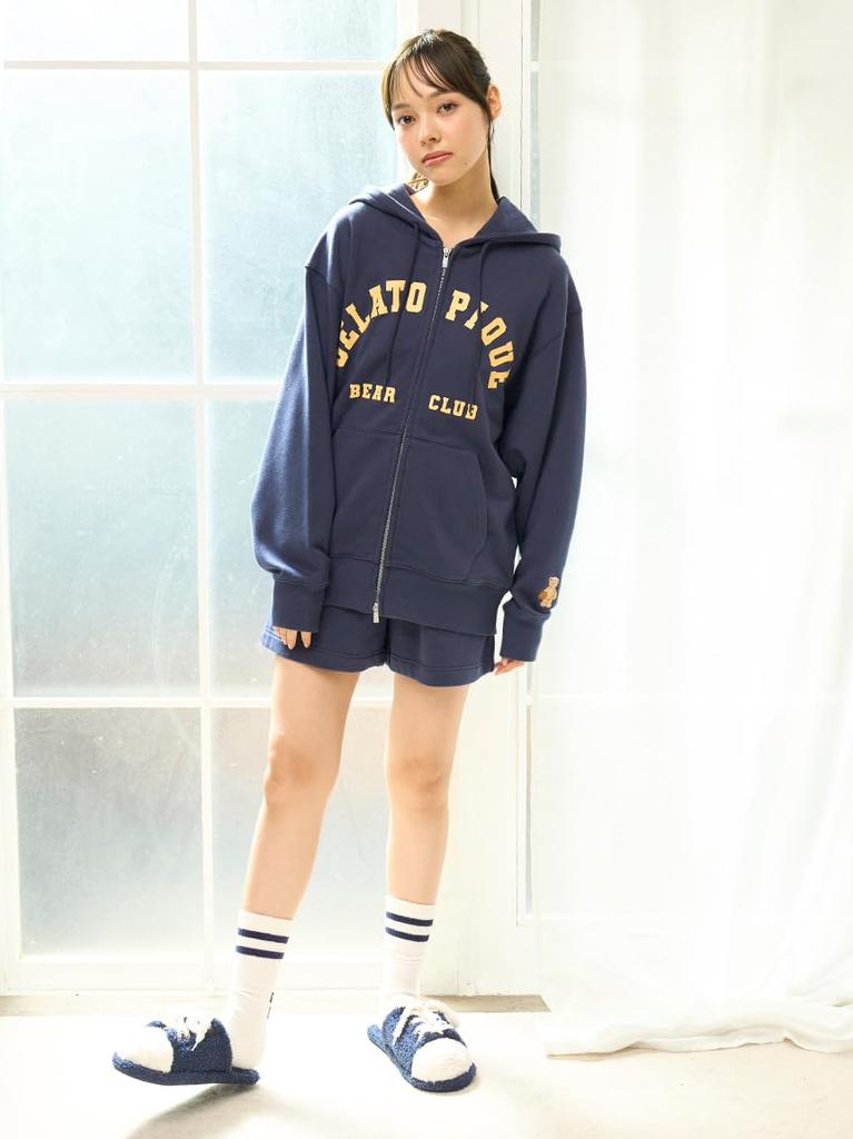 Gelato Pique Sporty Bear Fleece Shorts PWCP254232 NVY Women's