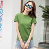 Süßes kurzärmeliges T-Shirt für Damen mit Rundhalsausschnitt und 3D-Muster aus Stoff für den Sommer