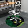 1PC Black Cat, Jungle Office Round Area Rug, Indoor Mat Suitable ForOffice, Under Office Chairs Bedroom Living Room Home Decor, Room Deco g089
