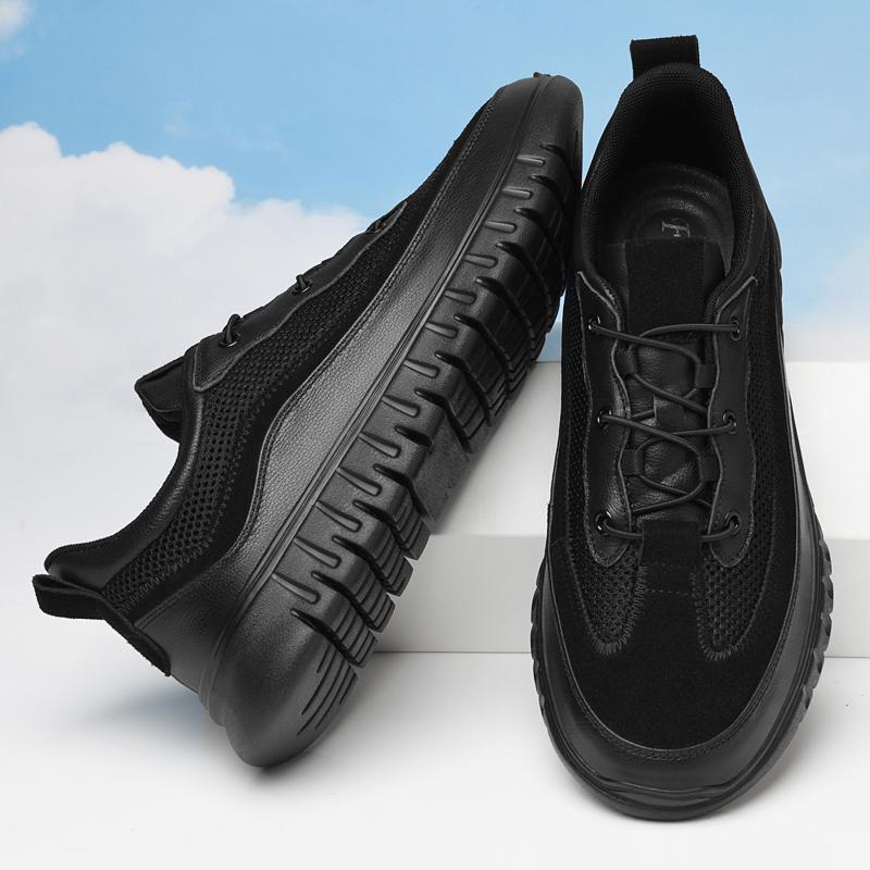 Fashion Genuine Leather Men's Casual Shoes Breathable Male Sneakers Comfortable Walking Shoes for Men Non-Slip Tenis Masculino Trainers