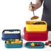 Portable Silicone Lunch Box With Lids Sealed Food Storage Container Box Leakproof Kitchen Refrigerator Transfer Oven Lunch Box