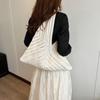 Artistic Style Colorful Knitted Bag Fashionable Casual Shoulder Bag Large Capacity Fresh Commuter Tote Bags For Women Gift
