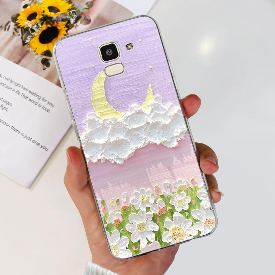 For Samsung Galaxy J6 2018 Case SM-J600F Stylish Painted Cover Clear Silicone Soft TPU Phone Case For Samsung J6 Plus J6+ Bumper