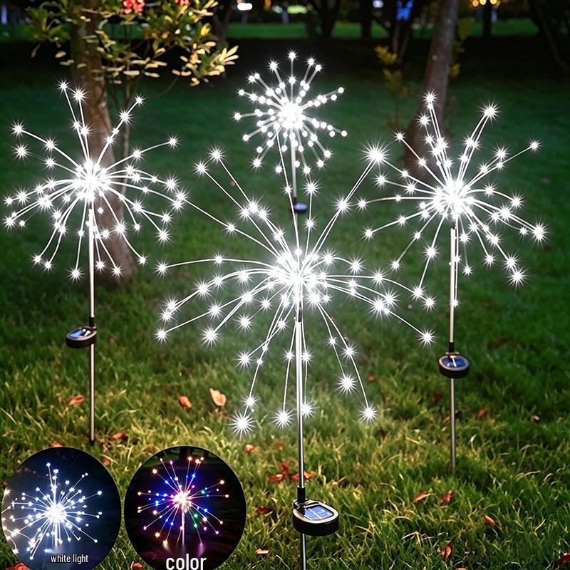 Waterproof Solar Firework LED Lights: Outdoor Colorful String Lights for Courtyard, Garden, and Tree Decoration