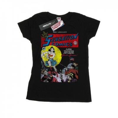 Womens/Ladies Wonder Woman Sensation Comics Issue 1 Cover Cotton T-Shirt