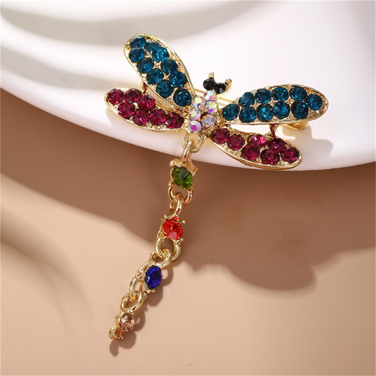 Creative Charm Dragonfly Brooch Retro Colorful Insect Pin Cute Unique Jewelry Accessories Party Birthday Festival Gift Souvenir