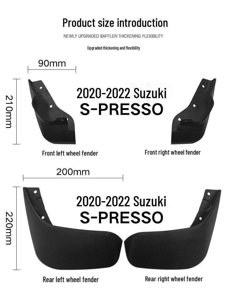 2020 Suzuki S-PRESSO Mudguards
