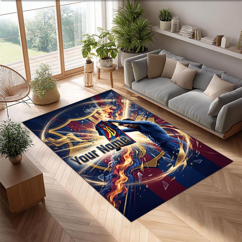 Tappeto in Cristallo Vellutato Stampato Lionel Messi Tappeto Antiscivolo in Cristallo Vellutato Per Divano Camera da Letto Decorazione Interna della Casa