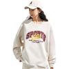 Anta Lifestyle Series Letter Round Neck Pullover Sweatshirt Women sweatshirt Stone-White 162338707-1