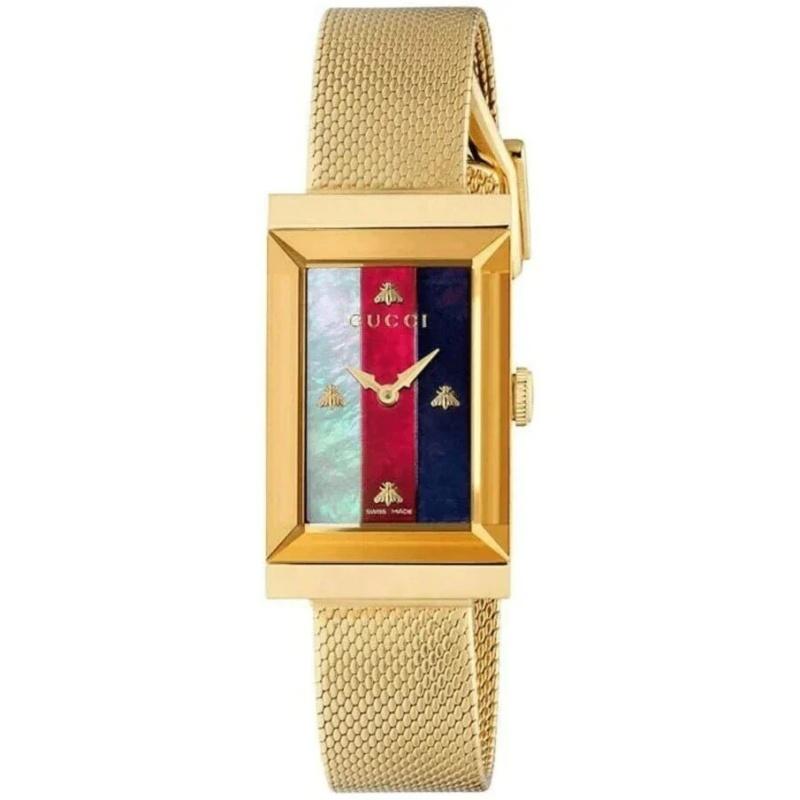 

Gucci Ladies G-Frame Gold Watch YA147410 золотой