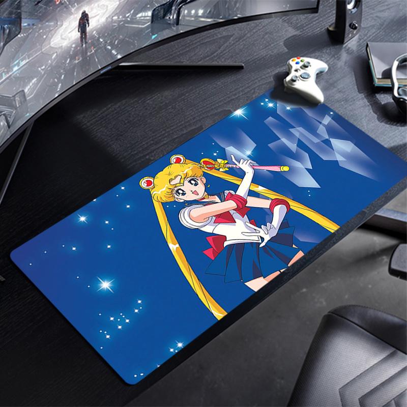 Mouse Pad Sailor Moon Xxl Computer Speed Type Carpet Mat For Esports Players Laptop Keyboard Mousepad Office Desk Mat