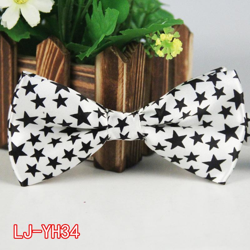 Męska poliestrowa jedwabna mucha z kreskówkowym nadrukiem na wesela i wydarzenia