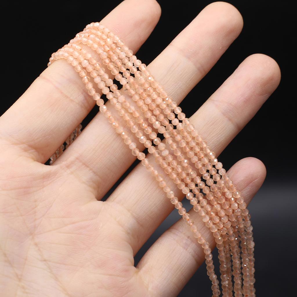 Naturstein facettierte Perlen Opal Isolation Perlen Charms für Schmuckherstellung DIY Halskette Armband Ohrringe Zubehör Größe 3 mm