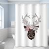 Cartoon Cute Cat Shower Curtain White Fabric Waterproof Polyester Bathroom Accessories Home Decor Bath Curtains Include Hooks