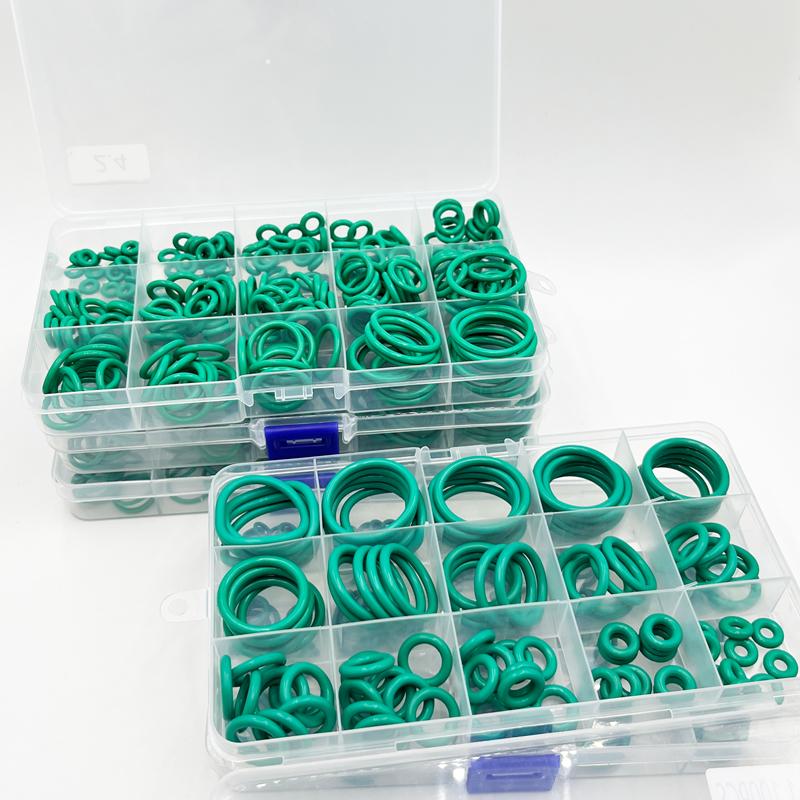 FKM O-Ring Grüner Fluorkautschuk Gummi Dichtung O-Ring CS1.5/2.0/2.4/3.1mm Ölbeständig Säure-Lauge-Beständig O-Ring Satz