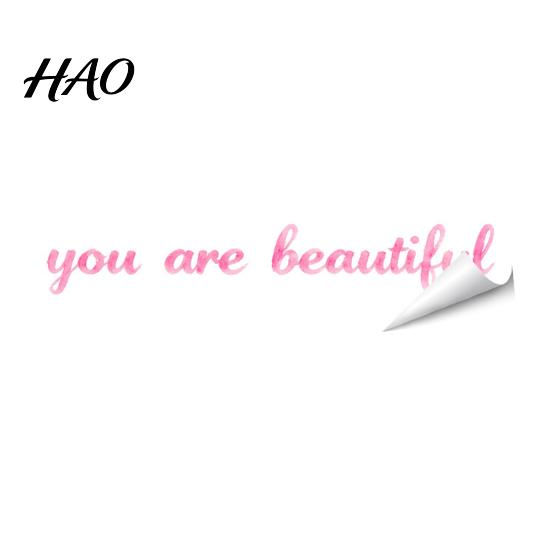 Removable Glass Decor for Home Inspirational Quote Decals Mirror, Motivational Saying Affirmation Stickers, Waterproof Transparent PVC Mirror