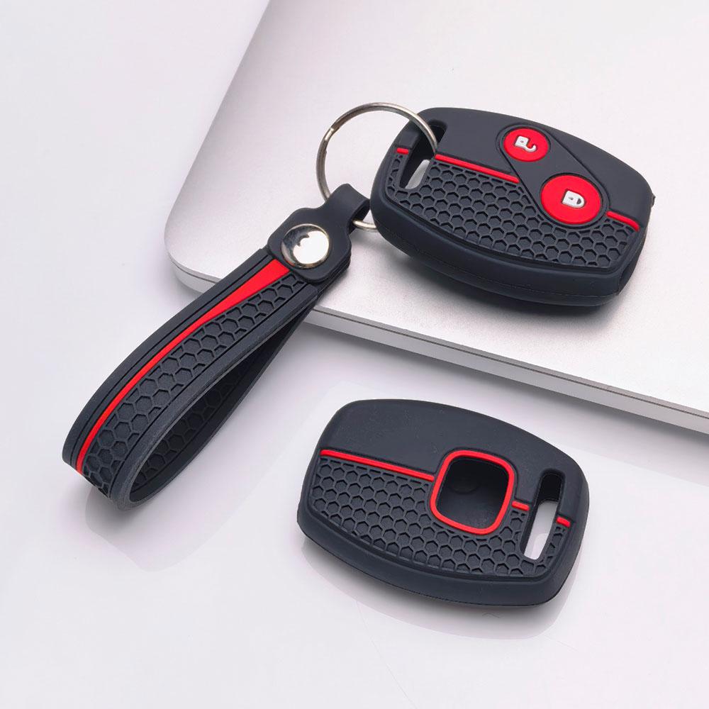 Soft Silicone Car Key Cover Keychain For Honda 7th 8th Gen Accord CRV Odyssey Fit City Civic And Classic Old Model Anti-Scratch Guard