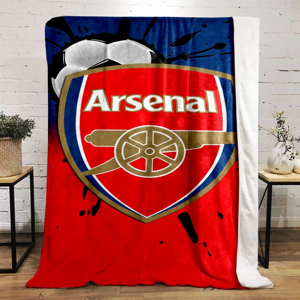 Arsenal Logo Designed Flannel blanket for bedroom, living room, sofa, and nap