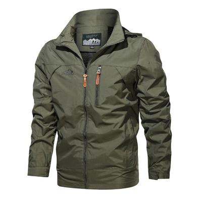 2022 Herren Übergröße Wasserdichte Windjacke: Kapuzenjacke, Winddicht, Frühling/Herbstjacke