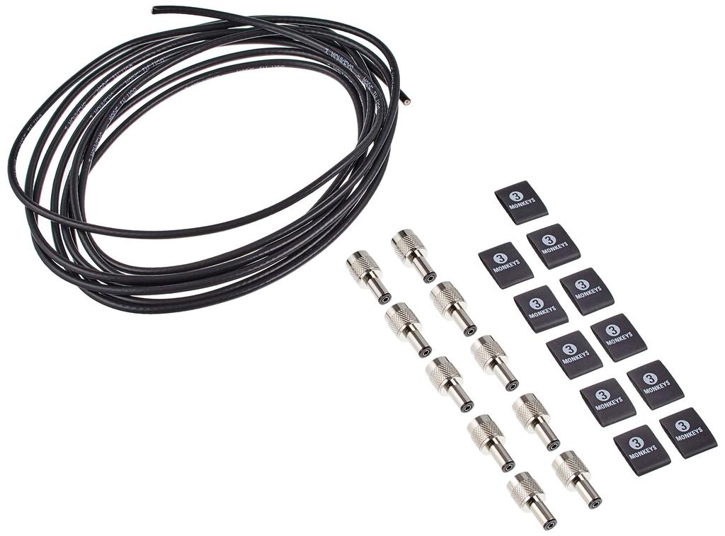 3 Monkeys Solderless DC Cable Kit Plugs 3m (10 + Cable)